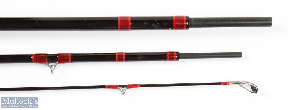 Hardy Bros graphite salmon fly deluxe carbon rod 13' 9" 3pc line 9#, 26" handle, alloy uplocking - Image 3 of 3