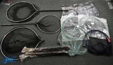 Collection of Landing Nets, 2 large handle landing nets by Masterline nets with spare nets,