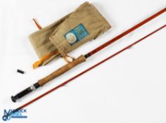 Edgar Sealey Redditch Black Arrow trout fly rod, alloy down locking reel seat with carbon insert,