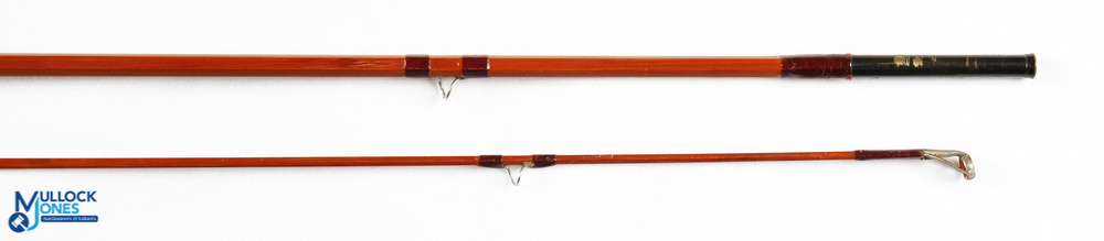 Sharpes Aberdeen the Featherweight Scottie 6ft 2 piece impregnated cane fly rod burgundy whipped - Image 4 of 4