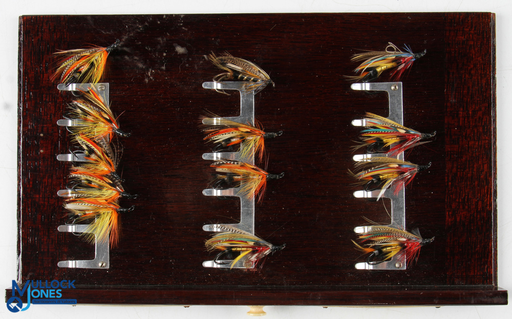 A scarce and fine Hardy "The Unique" salmon fly cabinet - mahogany rectangular cabinet with fall - Image 2 of 16