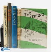 4 Period Fly Fishing Books - Fly Fishing W Keith Rollo 1943, Small River Fly Fishing James Evans