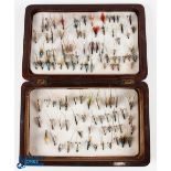 Another box of sea trout / salmon doubles and trebles in double sided box 11" x 7" x 2" with over