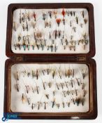 Another box of sea trout / salmon doubles and trebles in double sided box 11" x 7" x 2" with over