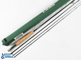 A fine Loop Greenline carbon trout fly rod 8' 2" 3pc line 3/4# with spare tip, alloy uplocking