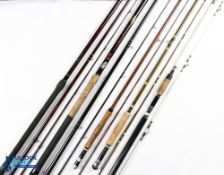 5x Various Rods - to include DAM Chevron S match 12ft 3 piece composite float rod, Redwolf match