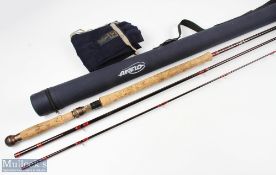 Hardy Bros graphite salmon fly deluxe carbon rod 13' 9" 3pc line 9#, 26" handle, alloy uplocking
