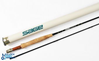 A very fine Sage SP 590 graphite IV 3 1/4oz trout fly rod, 9' 2pc line 5#, alloy uplocking reel seat