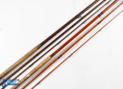 2x Fishing Rods - features C Farlow & Co London The Farlight hollow glass salmon fly rod 14ft 3