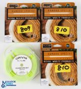 Fly lines, as follows: 2x Royal Wulff Products BB 7F bamboo two tone fly lines, in original box,