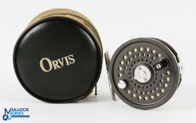 Orvis USA Battenkill 7/8 disc alloy trout fly reel, made in England, 3 3/8" spool, 2 screw latch,