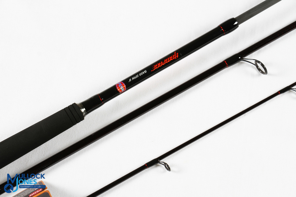 Penn USA Rampage carbon brass spinning rod SAP 1277896 - 9' 3pc, CW 1/2-2 oz, twin composite handles - Image 2 of 4