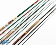 3x Various Rods - to incl' ERC of Redditch 12ft 3 piece hollow glass float rod, an early Apollo