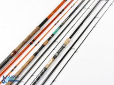 3x Coarse fishing rods - to include Shakespeare Omni X match rod 12ft 3 piece carbon with cork and