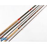 2x Various Fishing Rods - features Edgar Sealey & Sons Redditch 14ft 3 piece Salmon fly rod with