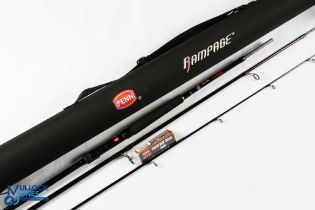 Penn USA Rampage carbon brass spinning rod SAP 1277896 - 9' 3pc, CW 1/2-2 oz, twin composite handles