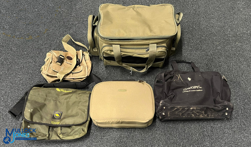 Fishing Tackle Reel Bags, a selection to include a Wychwood Rover shoulder nylon bag, a large