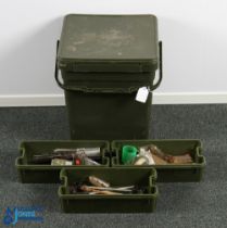 Ridgemonkey Storage Tub Box with 3 small Ridgemonkey tackle boxes to include selection of coarse