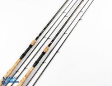 Pair of Daiwa Powermesh-XMSG Euro Specialist feeder rods 12ft 2 piece 1.5lb test curve, with line