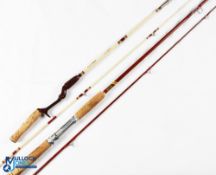 M Lee & Son Yberon glass bonito spinning rod 16" handle with alloy uplocking reel seat, 7' 2pc, MCB,
