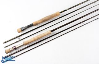 An Airflo Tec-Mt 10' 3 piece carbon fly rod, #7/8, lined butt and stripper rings, cork handle with