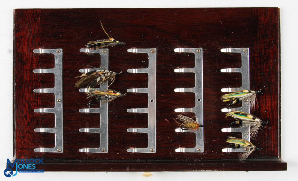 A scarce and fine Hardy "The Unique" salmon fly cabinet - mahogany rectangular cabinet with fall - Image 10 of 16