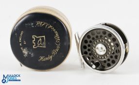 Hardy Bros Marquis 5 alloy fly reel 3" spool with 2 screw latch and black handle, rear tensioner and