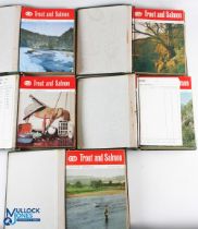 1968-1971 Trout & Salmon Magazines, 5 complete years in original ring binders
