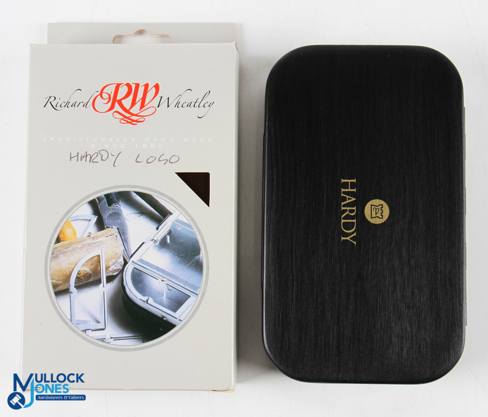 Hardy Alnwick black dry/wet fly box by Richard Wheatley - 6 ¼" x 3 ¾" x 1" smooth Ethafoam to lid