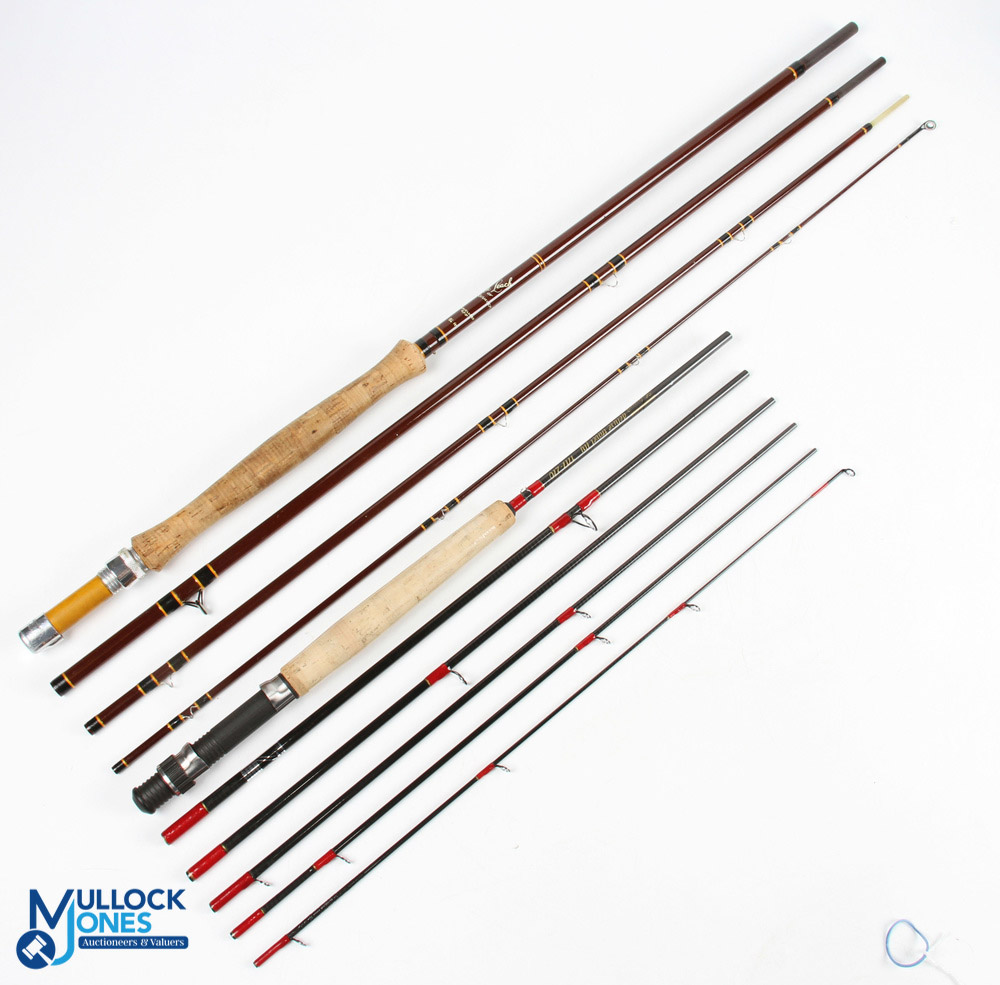 Shakespeare Deluxe Travel carbon fly rod 1717-20 2.70m 6pc line 67#, uplocking reel seat, lined