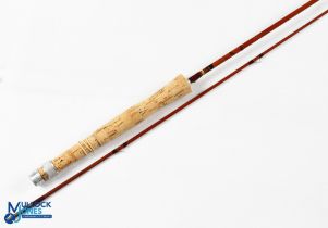 Sharpes Aberdeen the Featherweight Scottie 6ft 2 piece impregnated cane fly rod burgundy whipped