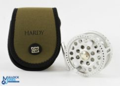 Hardy Bros "Angel" 6/7 alloy trout fly reel 3 3/8" caged wide spool, 3 screw latch, engine turned