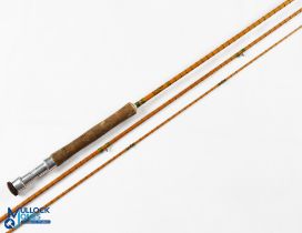 Allcocks Sapper split cane 10ft 3 piece trout fly rod alloy uplocking reel seat, red agate butt/