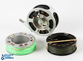 Airflo Balance STX69 alloy cassette fly reel 4 ¾" wide spool with 2 spare cassettes, 2 screw