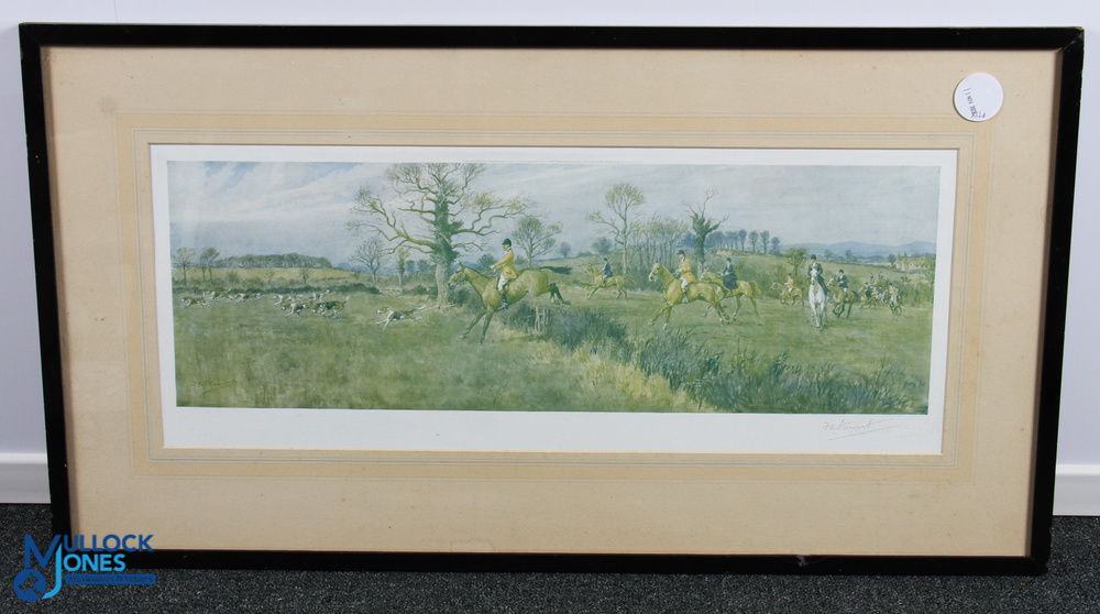 Frank Algernon Stewart Signed Artists Proof Fox Hunting Print the West Kent near Penshurst,