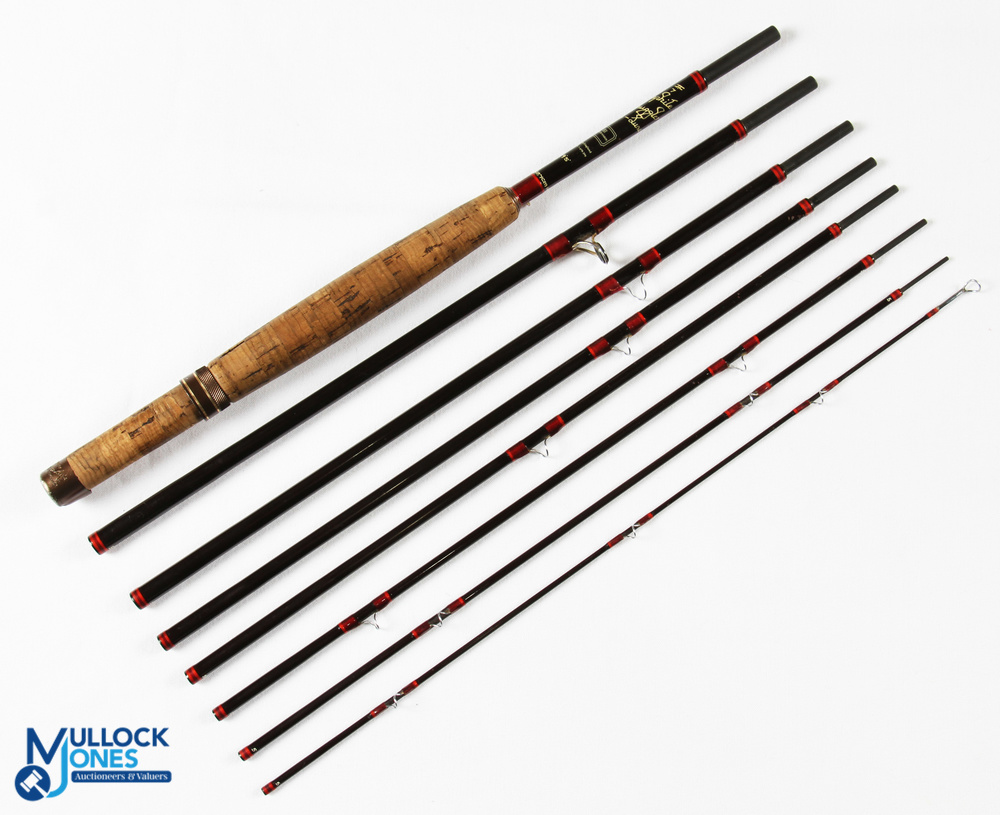 Hardy Alnwick graphite Smuggler Deluxe trout fly rod 9' 6" 8pc line 7#, alloy sliding reel fitting - Image 2 of 3