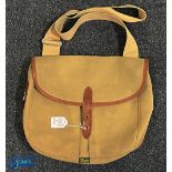 Brady Halesowen canvas and leather trout shoulder bag 12" x 10", one large pocket with waterproof