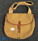 Brady Halesowen canvas and leather trout shoulder bag 12" x 10", one large pocket with waterproof