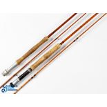 R Forshaw of Liverpool "The Palace" split cane trout fly rod No 5B 9' 2pc line 5#, alloy down