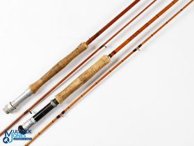 R Forshaw of Liverpool "The Palace" split cane trout fly rod No 5B 9' 2pc line 5#, alloy down