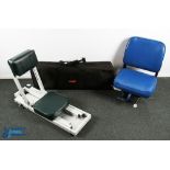 Airflow Boat Seat, in original case - light used condition. Plus, a clamp on boat seat - with a blue