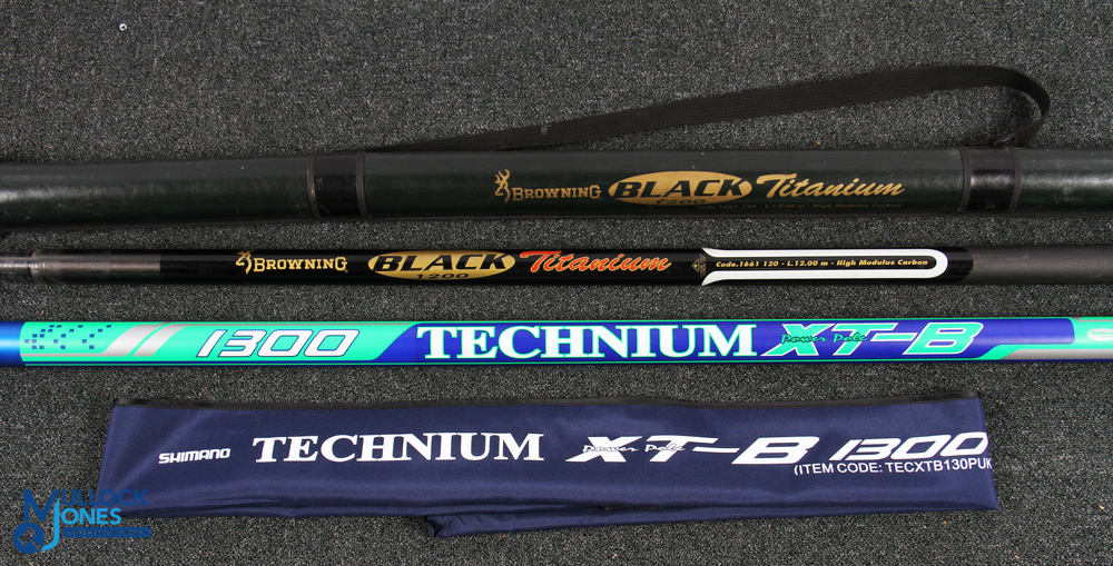 Browning Black Titanium 12m pole, in its original case - with Shimano Technium XTB 1300 pole - - Image 2 of 2