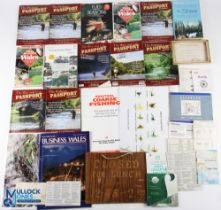 Collection of Ephemera, Magazines, Maps, Shop Sign from Sweets Tackle Shop USK, with noted items of: