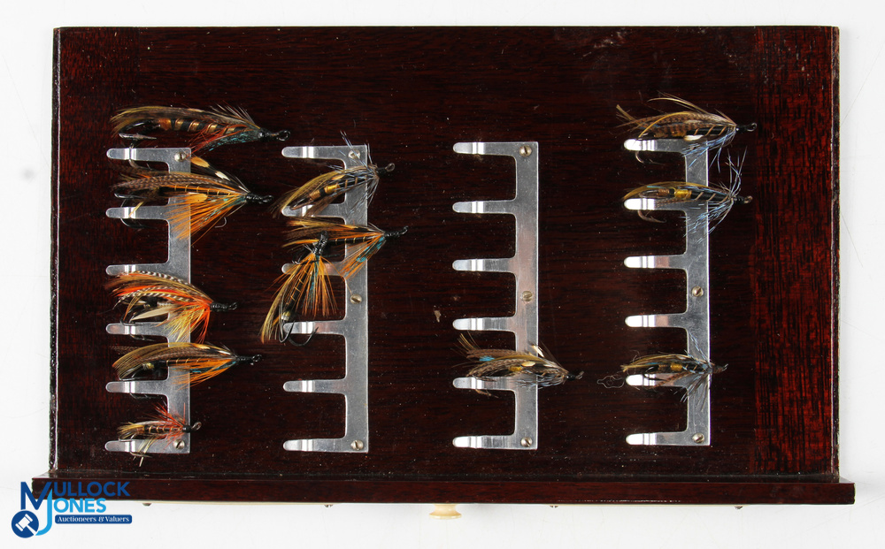 A scarce and fine Hardy "The Unique" salmon fly cabinet - mahogany rectangular cabinet with fall - Image 5 of 16