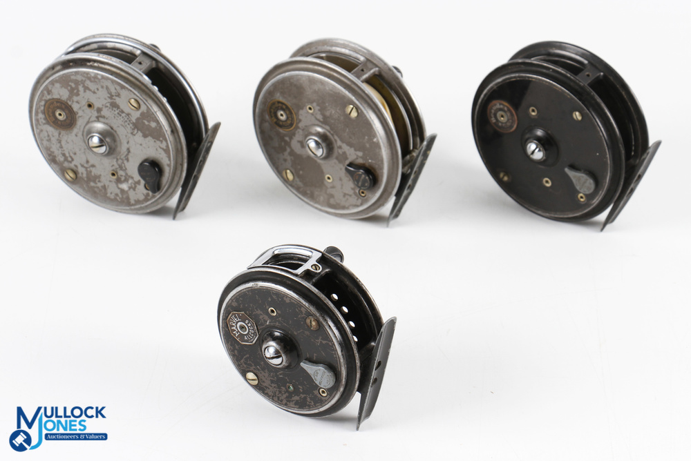 A collection of J W Young & Son alloy trout fly reels, comprising: 3x Beaudex 3.5" spool, 2 screw - Image 2 of 2