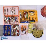 Fishing Tackle Lures, Spoons, Pegs, Hooks, Cast Holders, a good selection with makers of ABU, Mepps,