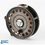 Hardy Bros "The St George" alloy trout fly reel 3 ¾" spool stamped D W X V internally, with 3