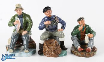 3x Royal Doulton, Staffordshire porcelain figures, The Lobster Man No. HN2317, a Good Catch No.