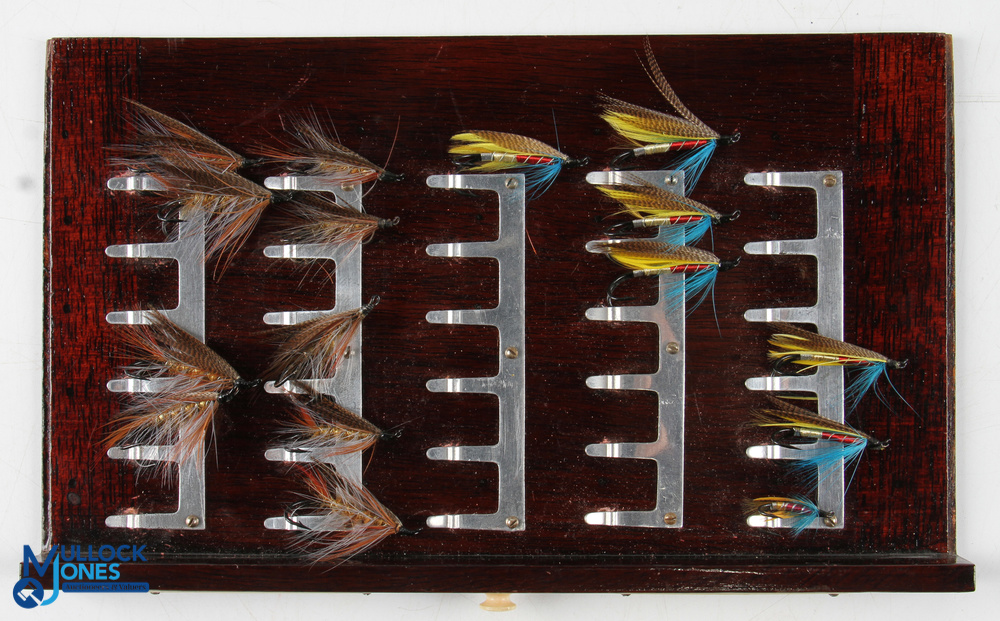 A scarce and fine Hardy "The Unique" salmon fly cabinet - mahogany rectangular cabinet with fall - Image 11 of 16