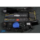 Fishing Reel & Rod Bags, a collection to include a 5-reel bags with makers by team Dawia, Angling
